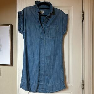 J Crew Trademark denim shift dress. Size medium